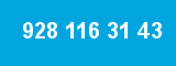 928 116 31 43 928 116 31 43